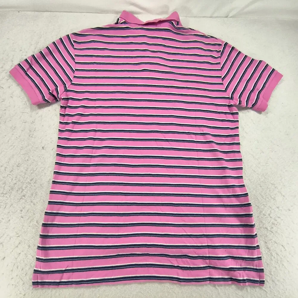 Polo by Ralph Lauren Short Sleeve Collared Polo Shirt Mens Size M Pink Blue